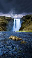 冰岛美丽的瀑布