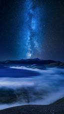 Beautiful Starry Sky And Sea of Clouds