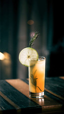Autumnal cocktail at a bar