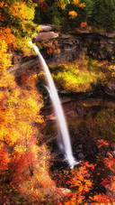 Waterfall in autumn