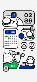 克莱因蓝 健身细猫