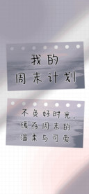 我的周末计划