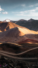 Amidst the sea of clouds over the red ridges of danxia