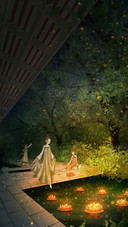 Beautiful Girl With Lantern