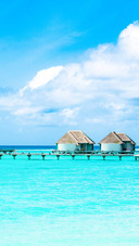 Beautiful Landscape of over Water Villas