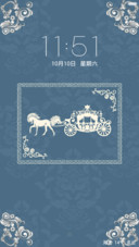 蓝色复古花纹
