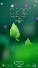 简约莲花【4D重力感应锁屏+3D重力感应蝴蝶+下雨特效】
