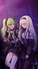 Two Anime Girls Talking about Moon Ocean Boat Digital Art