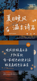 夏日晚风温柔诗篇
