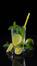Refreshing Summer Alcoholic Cocktail with Ice