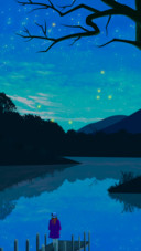 静夜湖光