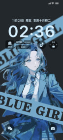 蓝系动漫美少女