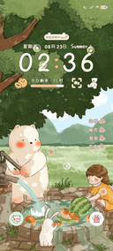 夏日小熊西瓜