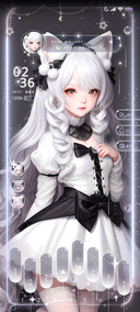 钢琴换图 白猫少女
