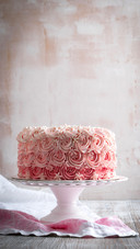 Pink Ombre Rosette Cake
