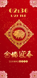 新年 金猪迎春