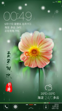 夏天大丽鲜花开【下雨特效+自由桌面】