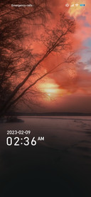 Hazy setting sun