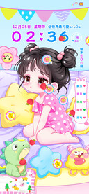 慵懒睡衣少女