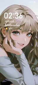 日常微笑动漫少女