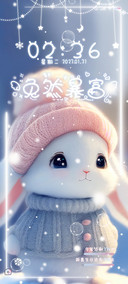 前兔无量梦幻雪花兔