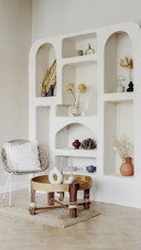 Interior Design with White Wall in Living Room