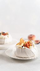 Homemade delicious mini Pavlova meringue cakes