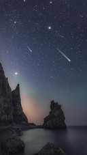 Meteor Shower on Sea