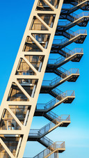 Part of the big air ski jumping platform
