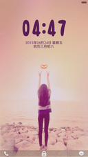唯美女生（全图标+自由桌面+日历、音乐锁屏）