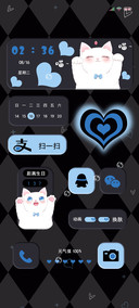 小组件甜酷元气猫