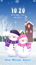 冬·故事（会下雪的主题+三锁屏+音乐锁屏+动态锁屏动态桌面）