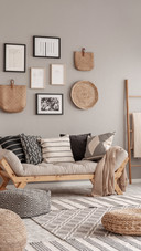 Living Room Interior with Comfortable Sofa