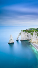 Etretat Aval Cliff, Rocks and Natural Arch Landmark