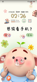 治愈猪小屁偷看手机