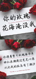 你的玫瑰花海淹没我