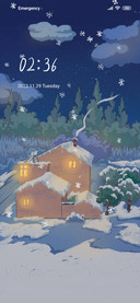 Snow view cabin