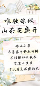 唯独你似山茶花盛开