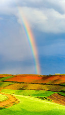 Scenic views of Hongtishi in Dongchuan, Kunming