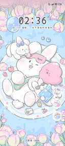 浪漫春日郁金香兔兔