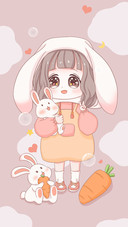 Warm and cute rabbit