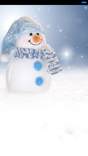 路灯下的雪人