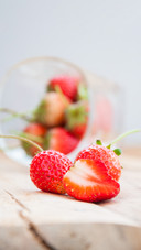Fresh strawberries fruit isolated