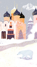 Polar bears in the snow