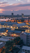 City Scenery in The Sunset