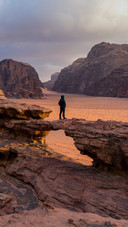 Man Stood Alone in The Desert