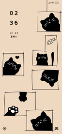 简约小黑猫