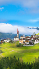 Pieve Di Marebbe Enneberg Pfarre Village