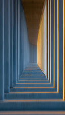 The lines of the building structure