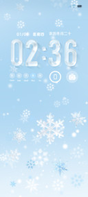 纯净玻璃蓝色雪花